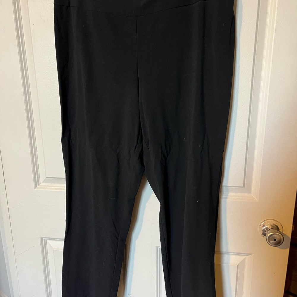 Counterparts Women's Classic Black Straight Leg Stretchy Dress Pants